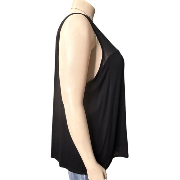 CATO Chiffon Trim Dress Tank Top Size 26/28 in Black - Picture 4 of 9